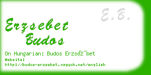 erzsebet budos business card